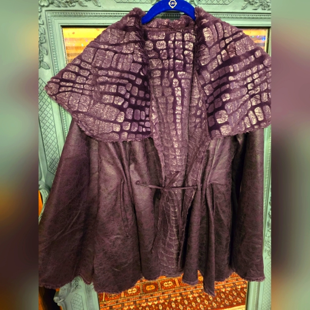Deep plumbing purple over coat (reversible)